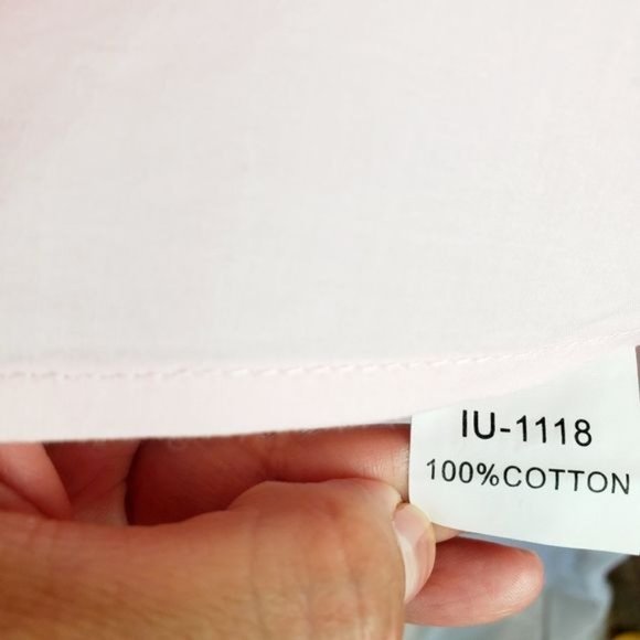 iu womens bell sleeve  S Pink White  pearl top Ruffle - Picture 8 of 8